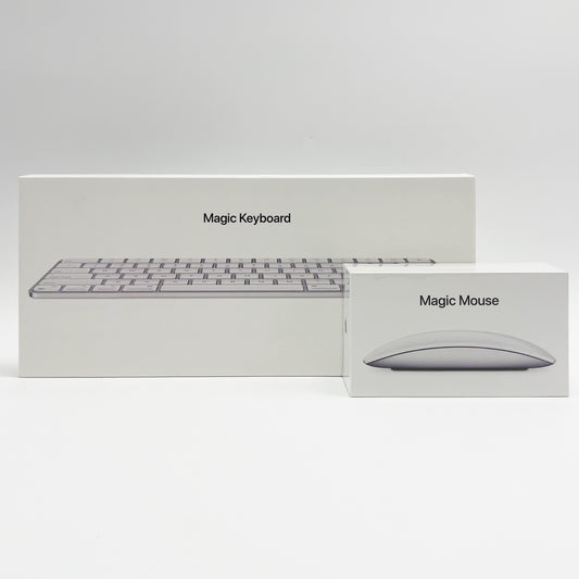 New Apple Magic Keyboard White A2450 Magic Mouse A1657 Bundle