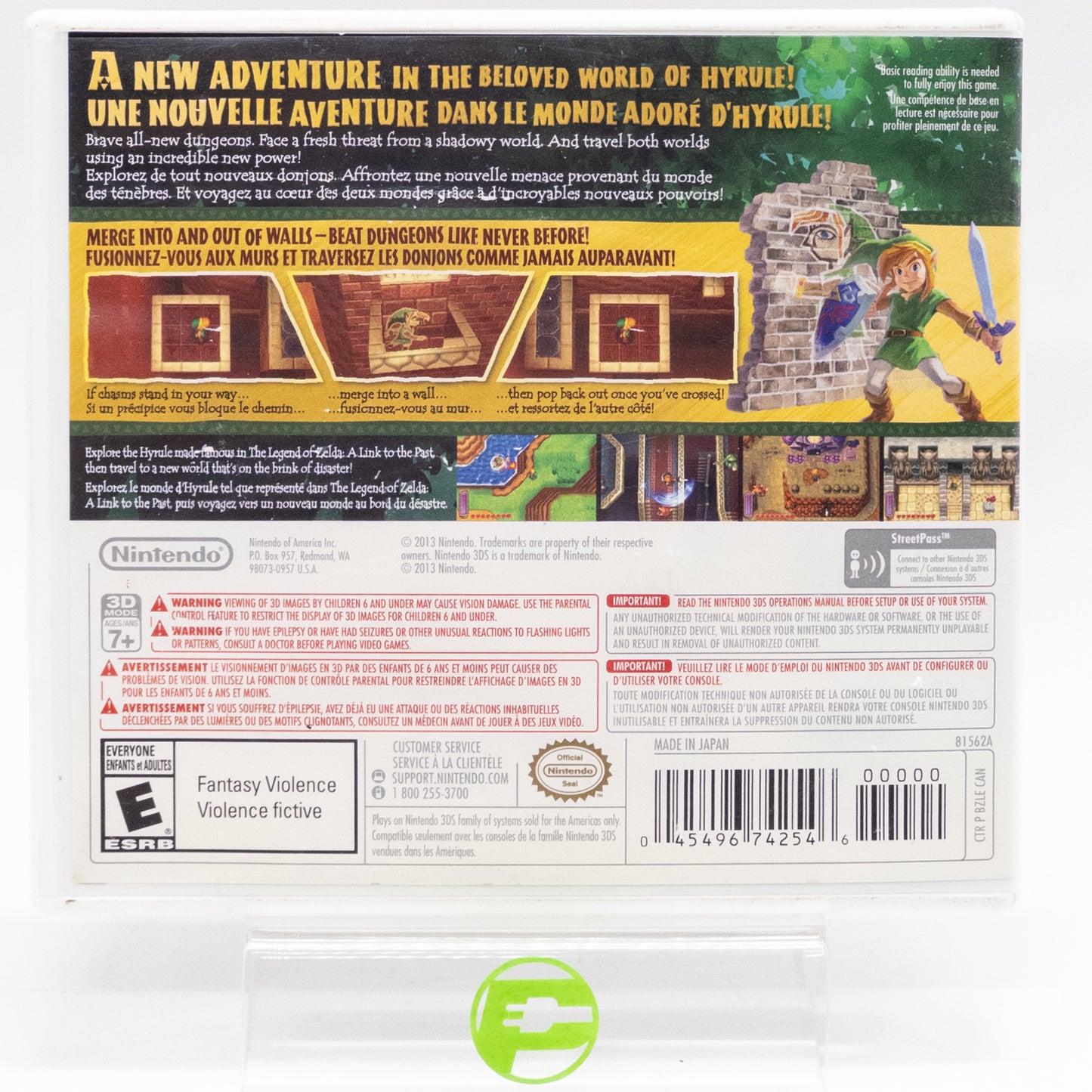 Zelda A Link Between Worlds (Nintendo 3DS, 2013)